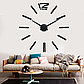 Великі настінні 3Д-годинник 3D-годинник DIY Clock 60-90 см Чорний, фото 2