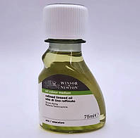 Winsor&Newton масло льняное рафинированное (очищенное) для масляных красок, refined linseed Oil, 75 мл
