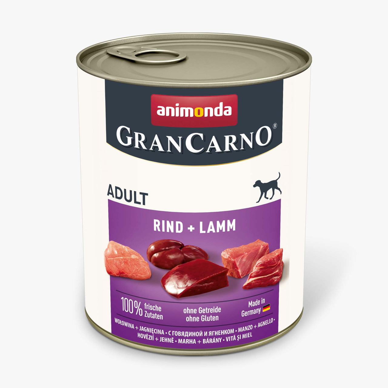 Вологий корм для собак з яловичиною та ягням Animonda GranCarno Adult Beef + Lamb 800 г
