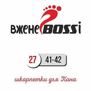 Шкарпетки чоловічі демісезонні бавовна ВженеBOSSi, розмір 27 (41-42), чорні, 11002, фото 4