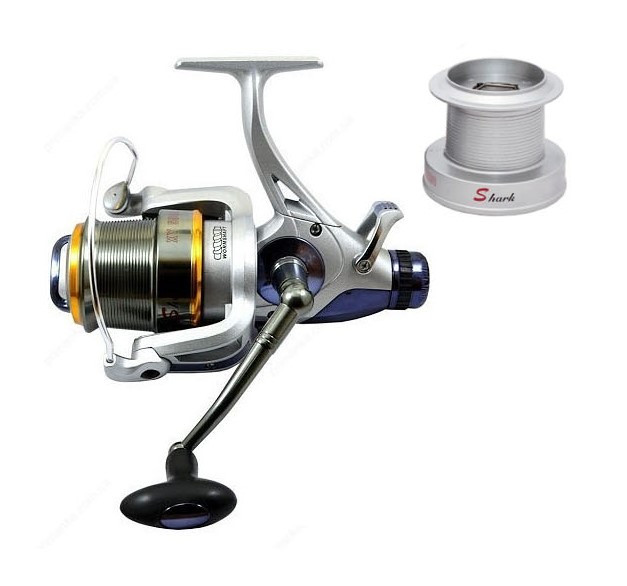 Відмінна котушка Shark XY 5000 (10+1bb; 4.9:1) з бейтраннер, коропова котушка (конусна шпуля), фото 1