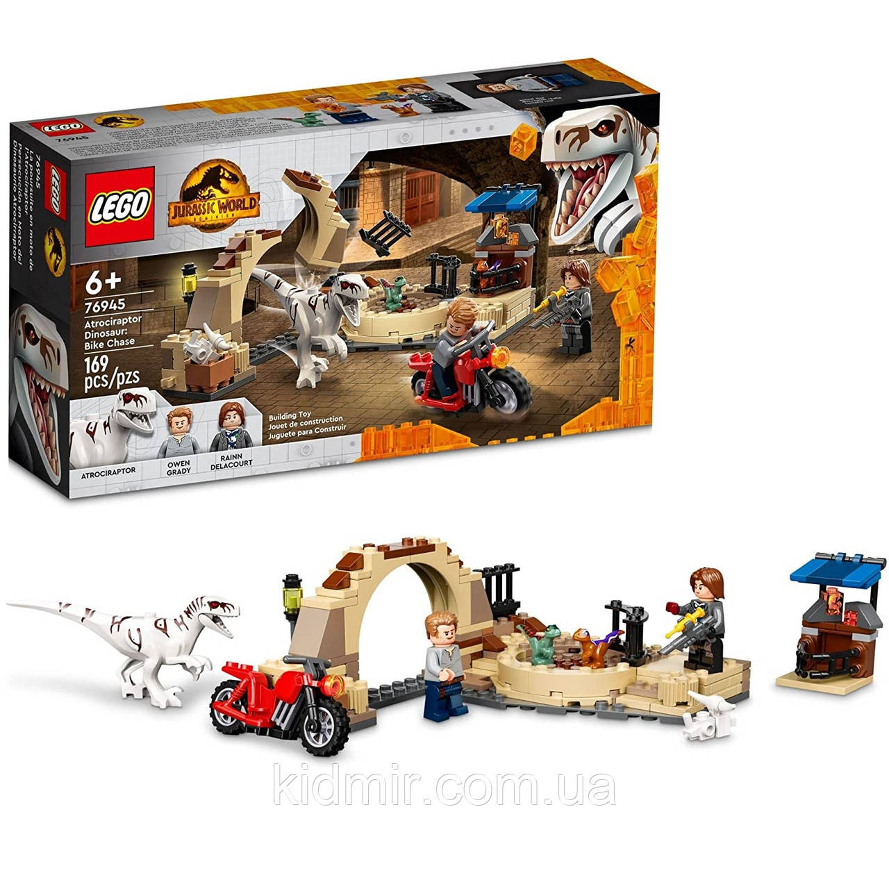 LEGO Jurassic World 76945 Атроцираптор гонитва на мотоциклі, фото 1