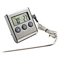 Профессиональный цифровой термометр для мяса и теста с выносным датчиком Digital TP-700 для духовки