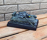 Статуетка Танк Т64 БВ з гіпсу ручної роботи - Патріотичний сувенір та подарунок, розмір 21х15х10 см, фото 4