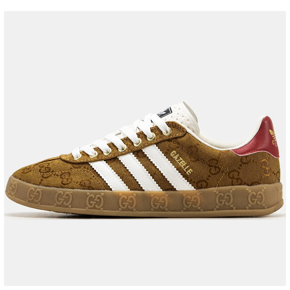 Купить Мужские кроссовки Adidas Gazelle x Gucci Brown White Red ...