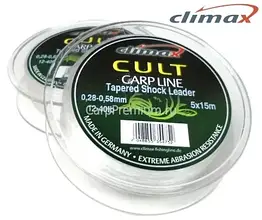 Шок-лідер конусний Climax Shock Leader 5x15m 0,28-0,50mm /12-30lb