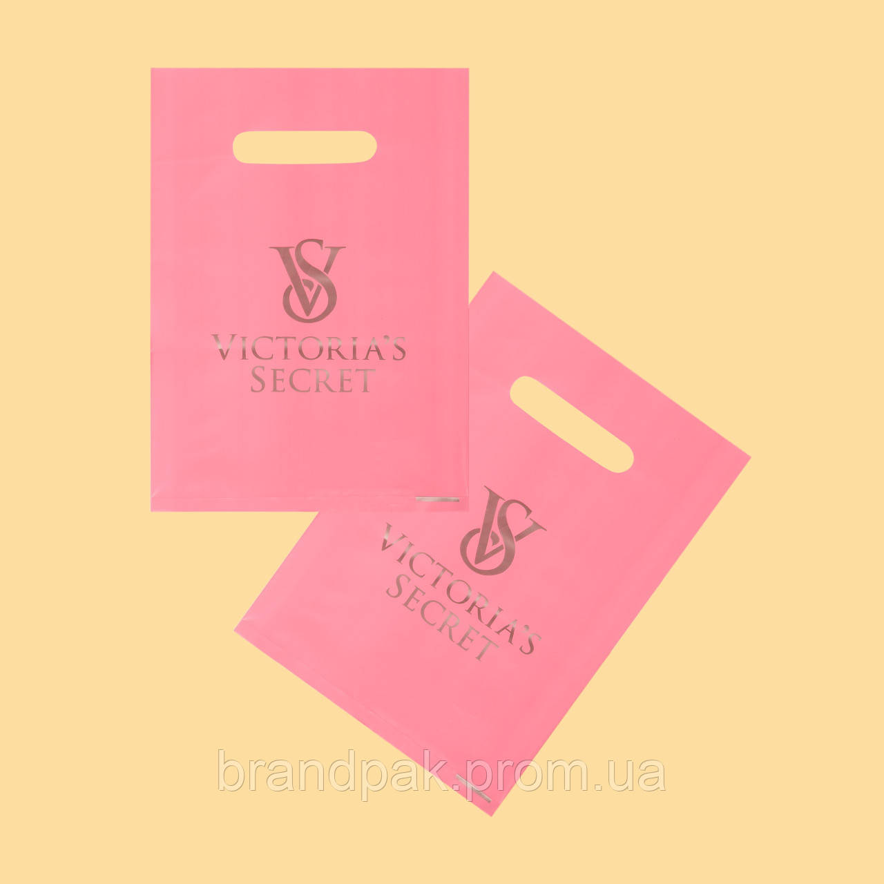 Поліетиленовий пакет Victoria's Secret рожевий середній 30*40