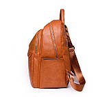 Рюкзак дівчина м'який штучний шкіра Модний новий фасон Міський рюкзак стильний тільки опт, фото 5