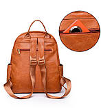 Рюкзак дівчина м'який штучний шкіра Модний новий фасон Міський рюкзак стильний тільки опт, фото 6