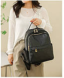 Рюкзак дівчина м'який штучний шкіра Модний новий фасон Міський рюкзак стильний тільки опт, фото 3