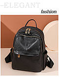 Рюкзак дівчина м'який штучний шкіра Модний новий фасон Міський рюкзак стильний тільки опт, фото 4