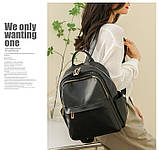 Рюкзак дівчина м'який штучний шкіра Модний новий фасон Міський рюкзак стильний тільки опт, фото 2