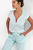 Бавовняна жіноча піжама Sensis Phillipa-K, Комплект  жіночого одягу для сну штани та футболка, фото 2