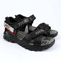 Чорні шкіряні босоніжки для хлопчика Bi&Ki, фото 2