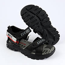 Чорні шкіряні босоніжки для хлопчика Bi&Ki, фото 3