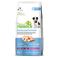 Сухой корм для цуценят середніх пород Трейнер Trainer Natural Super Premium Puppy&Junior Medium 12кг