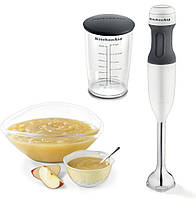 Заглибний ручний блендер KitchenAid Classic 2-швидкісний з чашею Білий