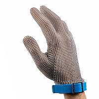 Перчатка кольчужная, размер L, синий ремешок нержавеющая сталь FoREST FD-383240