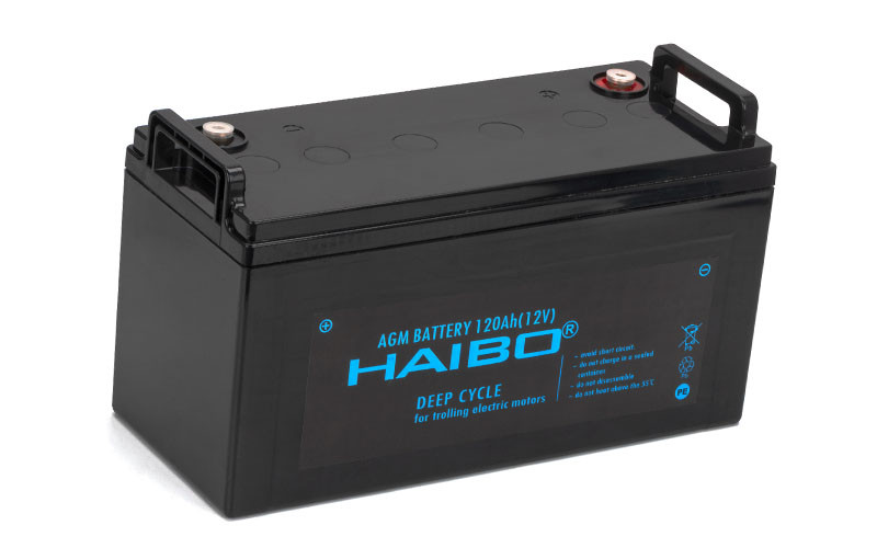 Haibo AGM 120 А·год 12B акумулятор тяговий АКБ для електромотора в човен та інвертора безперебійника
