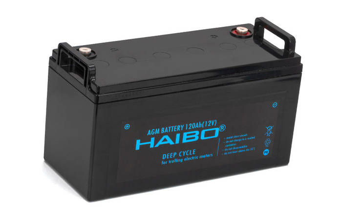 Haibo AGM 120 Ач 12B аккумулятор тяговый АКБ для электромотора в лодку ...