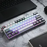 Клавіатура Redragon Fizz K617 RGB USB механічна, дротова, розмір 60% — Білий +сірий, фото 10