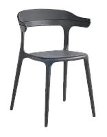 Кресло Papatya Luna-Stripe антрацит сиденье, верх антрацит