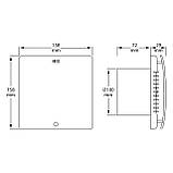 Вентилятор витяжний  FELIX 12W срібна панель (10 см). TEB ELEKTRIK, фото 3