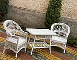 Набір плетених меблів в білому кольорі, фото 6