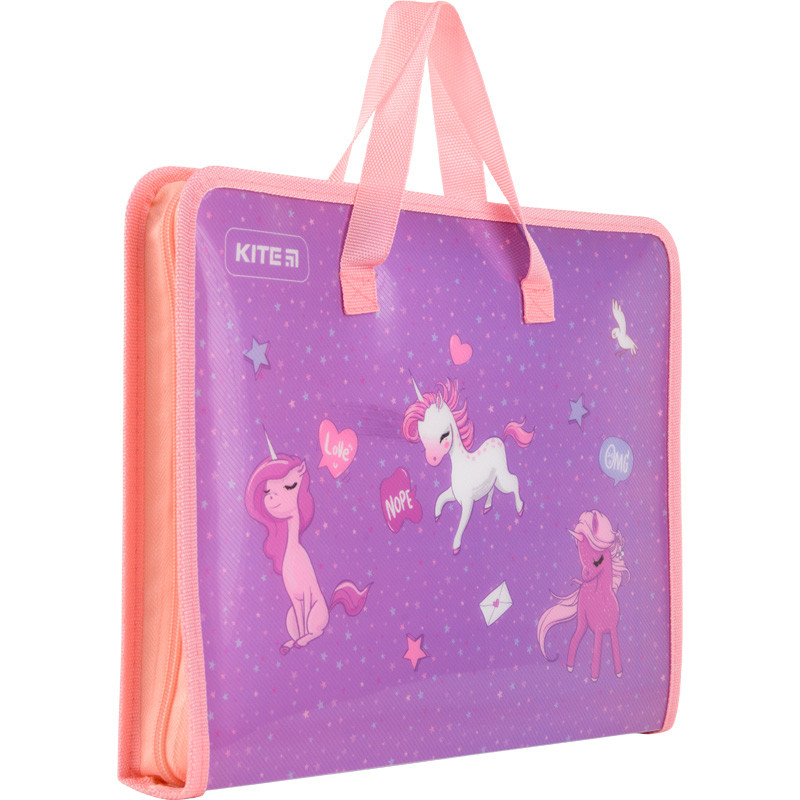 Папка-портфель на блискавці Kite Unicorn K22-202-02, фото 1