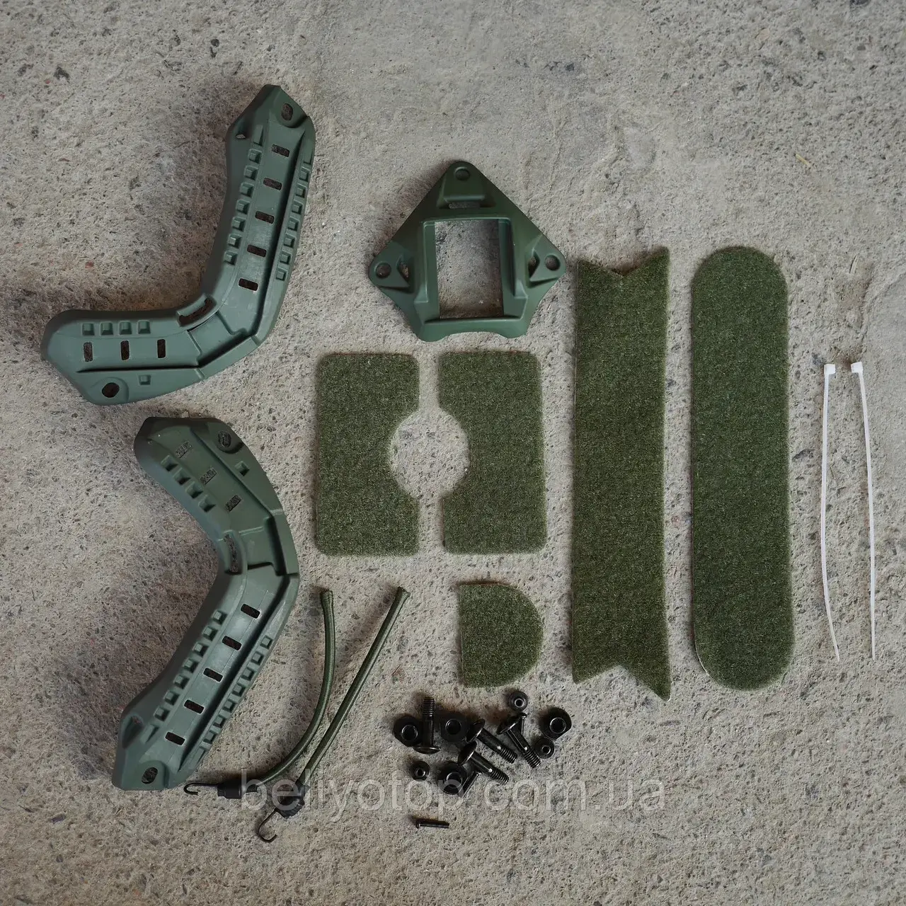 Набір обвісу для тактичного шолома Fast комплектуючі аксесуари та запчастини бічні рейки + NVG платформа - фото 1 - id-p1830799036