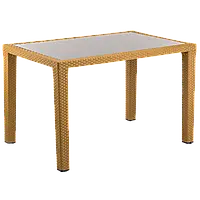 Стол Tilia Antares 80x120 см столешница из стекла, ножки пластиковые цвет дерево