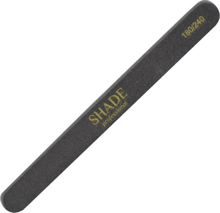 Пилка Пряма для нігтів чорна тонка SHADE 180/240