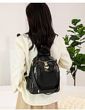 Рюкзак дівчина м'який штучний шкіра Модний новий фасон Міський рюкзак стильний тільки опт, фото 2