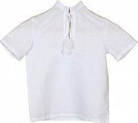 Рубашка для мальчика под вышивку с коротким рукавом (стойкой) р.32
