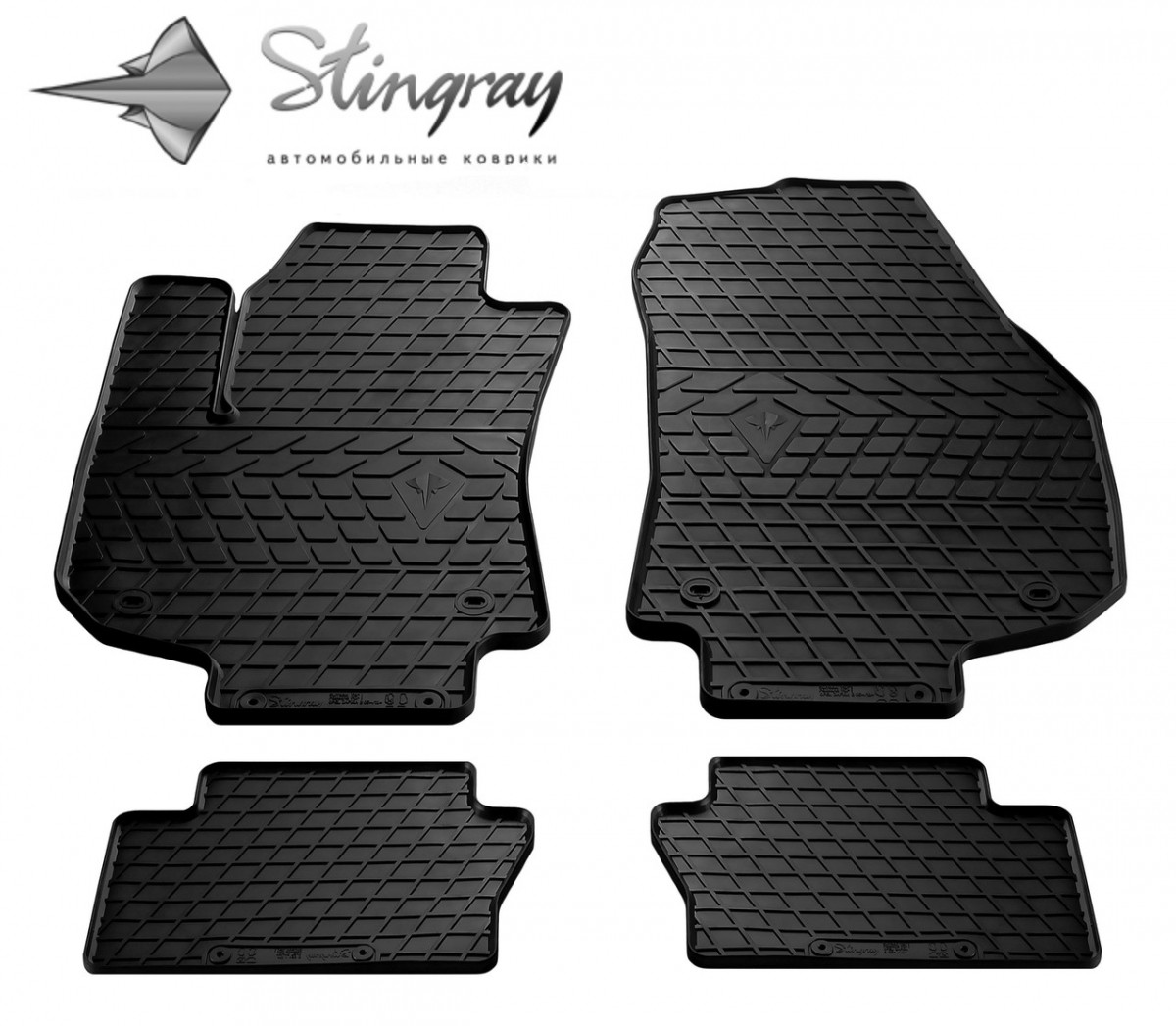 Гумові Килимки в авто (4 шт) на Opel Zafira B (2005-2011) Опель