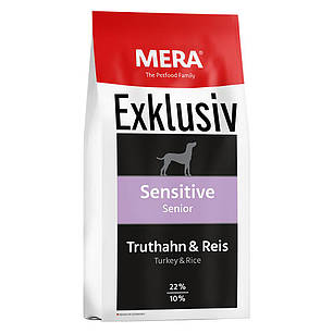 Сухий корм для собак MERA EXCLUSIV sensitive Adult з чутливим травленням з індичкою та рисом 15 кг, фото 1