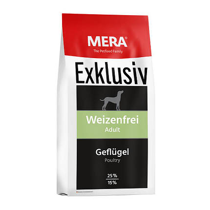 Сухий корм для собак MERA EXCLUSIV weizenfrei Adult Geflugel з птицею (без пшениці) 15 кг, фото 1