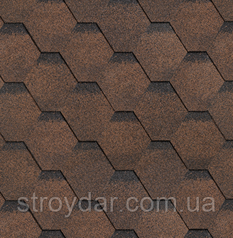 Бітумна черепиця SHINGLAS Фінська Соната Коричнева, фото 1