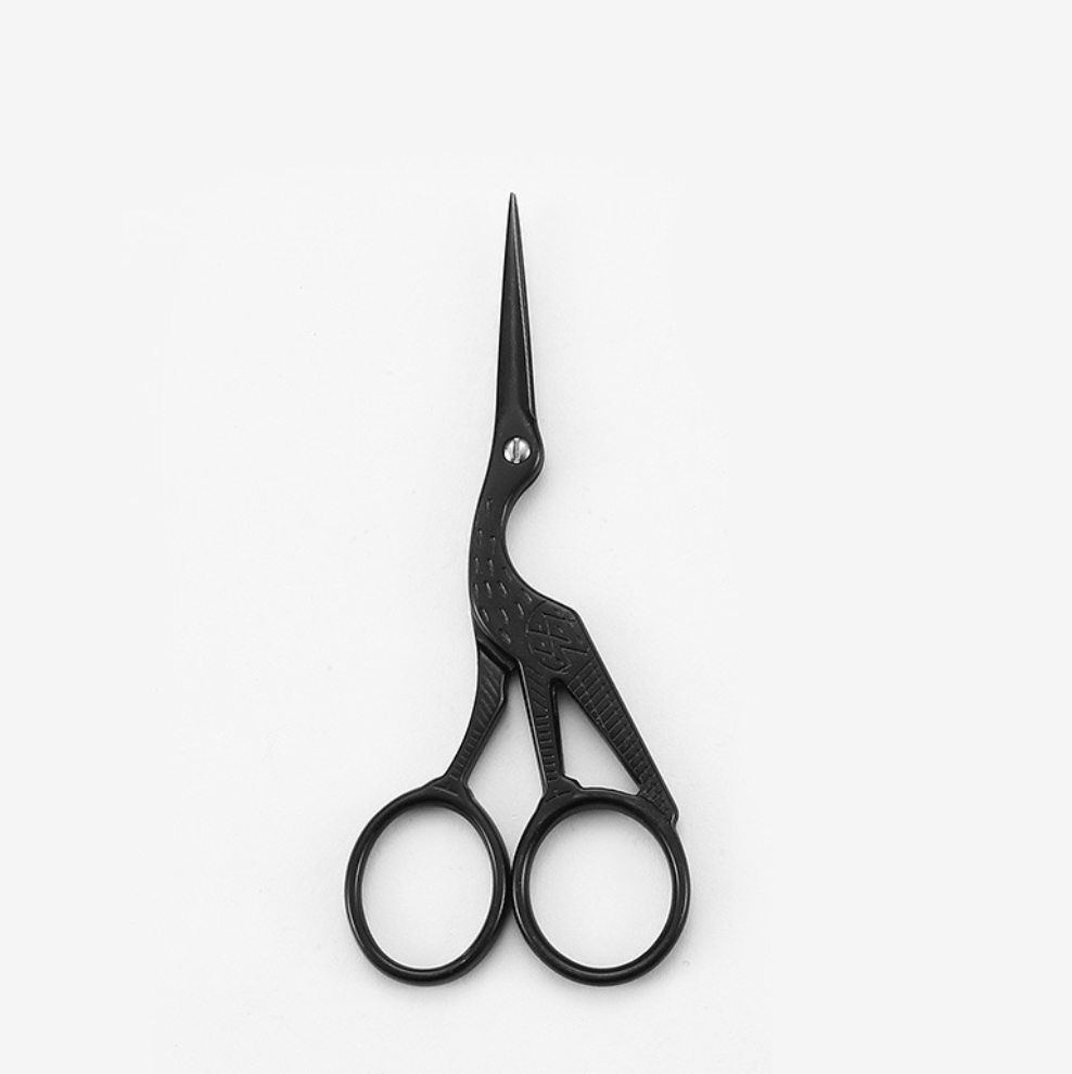 Ножиці для рукоділля та вишивки Чапля 11.5 см Чорні, фото 1