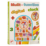 Дерев’яна іграшка «Годинник» MD 1050 – рахівниця, цифри, дерево, якість., фото 2