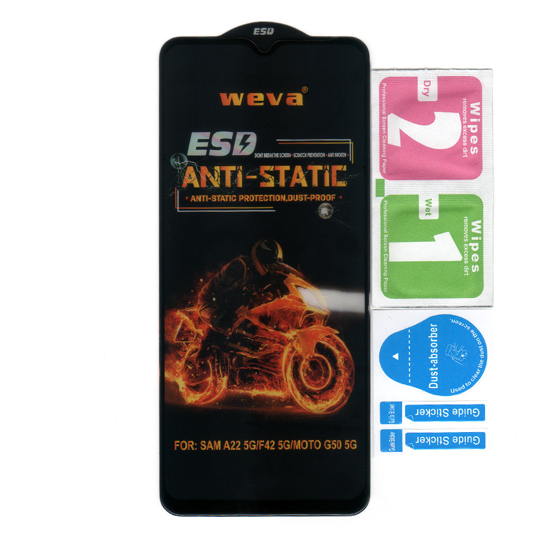 Захисне скло ESD для Samsung Galaxy A22 5G (sm-a226) | Full Glue | Anti-static