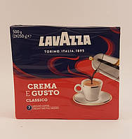 Кава мелена купаж арабики та робусти Lavazza Crema e Gusto Лавацца Італія 500г (2шт по 250г)