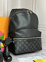 Мужской черный рюкзак Louis Vuitton Monogram крутой портфель через плечо Луи Виттон
