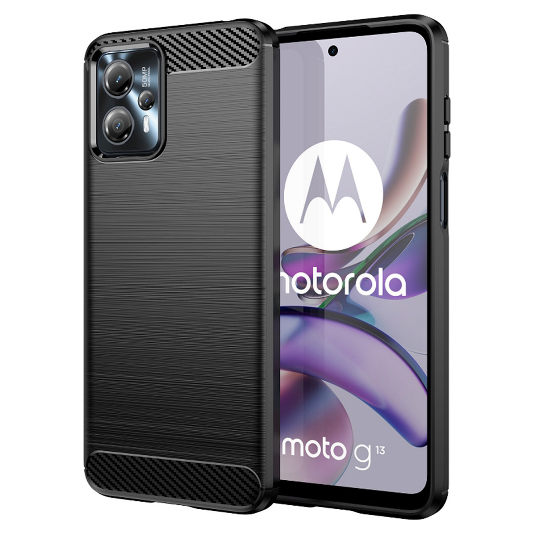 Протиударний TPU чохол Rugged Carbon для Motorola G23 (xt2333) | Mofan | чорний