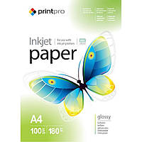 Фотобумага А4 180g/m PrintPro глянец (PGE180100A4) 100л