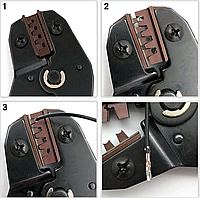 SN-02C Кримпер / Пресс - Клещи для обжима электрокабеля с храповым механизмом (наконечники 0,25-2,5 мм²)