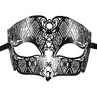 Чоловіча карнавальна маска Beyond Masquerade чорна (метал)