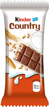 Молочний шоколад Kinder Country з молочно-злаковою начинкою 23.5 г