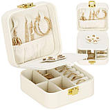 Скринька для прикрас (футляр для біжутерії) Springos 10 x 10 x 5 см HA1085, фото 7
