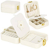 Скринька для прикрас (футляр для біжутерії) Springos 10 x 10 x 5 см HA1085, фото 8